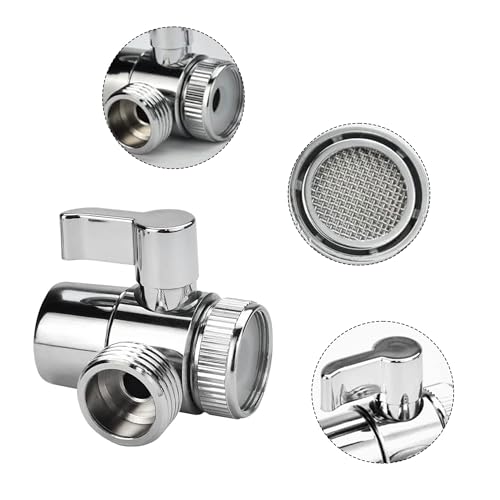 3 Wege Wasserhähn Umschaltventil, 3 Wege Wasserhahn Umschaltventil Adapter Umschaltventil mit Adapter für M22 M24 G1/2 Wasserhähn