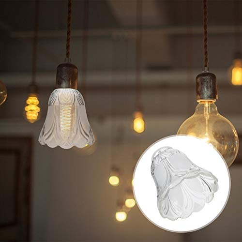 PIXNOR Abajur de Teto de Vidro de 2 Peças DIY Doméstico Transparente Em Forma de Flor Lustre de Pare