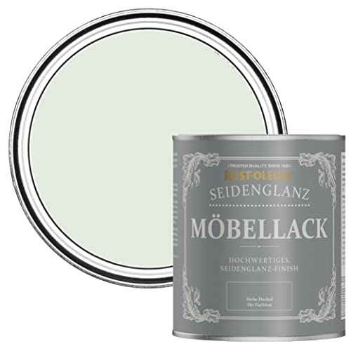 Rust-Oleum hellgrün Möbelfarbe mit Seidenglanz-Finish, geruchsarm und wasserbasiert für Innenholz - Salbei-Nebel 750ML