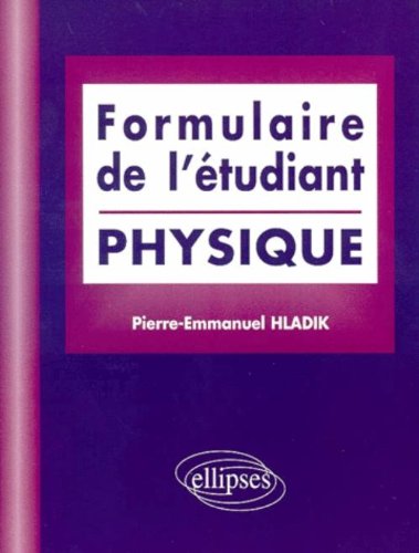 Formulaire de l'étudiant: Physique