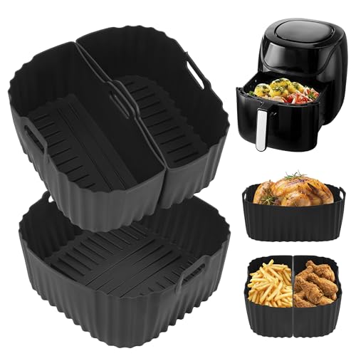 Ninipie 3PCS Molde de Silicona Accesorios Freidora de Aire para Russell Hobbs Air Fryer xxL 8L, Reutilizable Molde Silicona Air Fryer para Russell Hobbs 8L SatisFry 27170-56 Silicone Liners