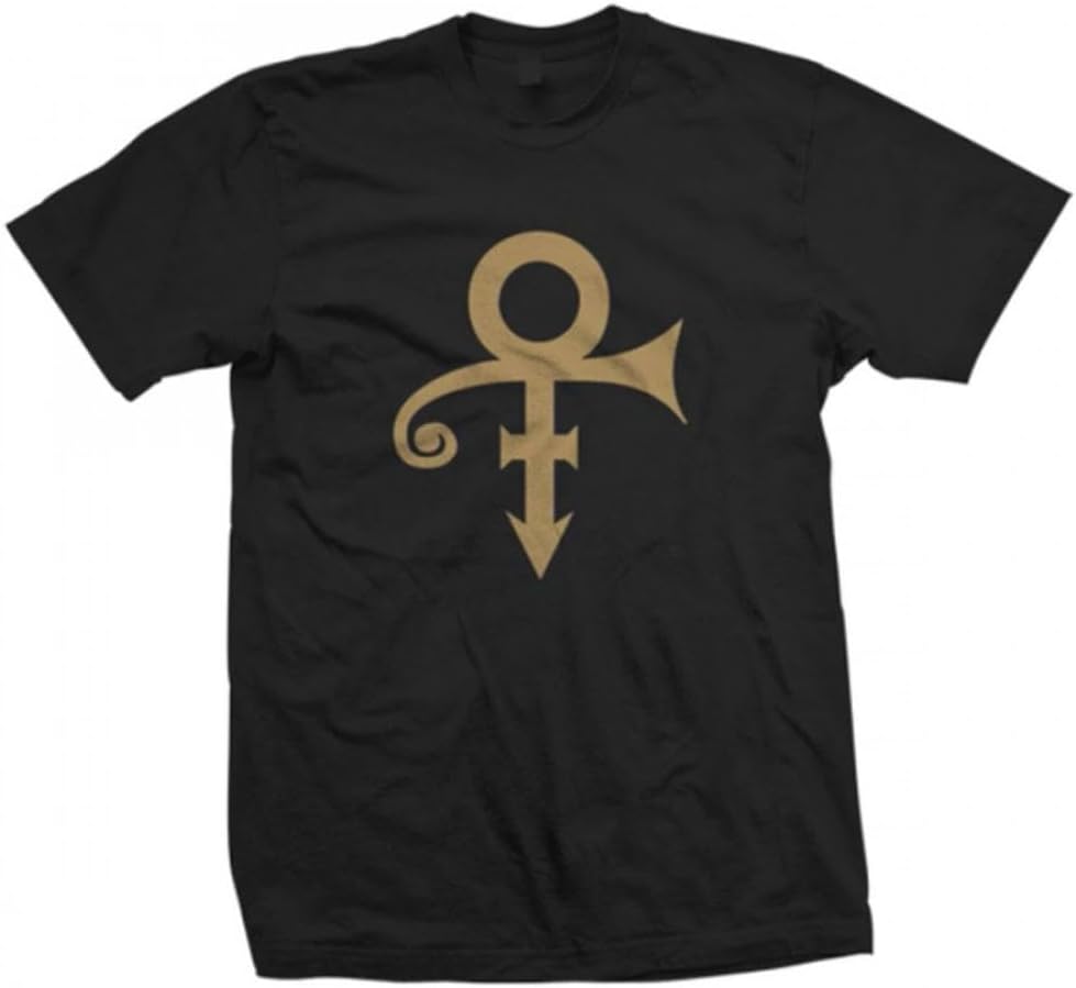 Prince Unisex Adult Prince Official Merch Gold Love Symbol Short Sleeve Shirt