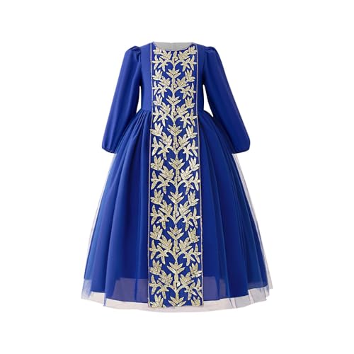 Muslim Girls Abaya Embroidered Tulle Prayer Dress Middle...