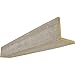 Ekena Millwork BMRS2C0100X060X144WH 2-Sided (L Rough Sawn Endurathane Faux Wood Ceiling Beam, 10"W x 6"H x 12