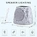NiceBuy Solar Rock Speakers Outdoor Water-Resistant 2-Pack Solar Powered Rock Speaker with Lights RGB and TWS Pair for Patio Outside Garden BBQ Deck