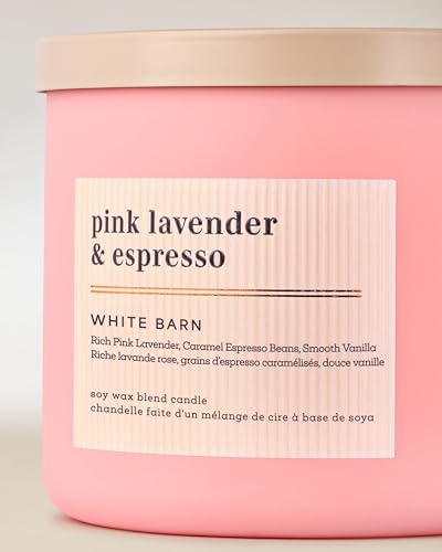 Image of Bath & Body Works Pink Lavender & Espresso 3-Wick Candle | Long-Lasting Home Fragrance | Soy Wax Blend | Bedroom & Living Room Decor | Jar Candles for Gifting|Burn Time - Upto 45 Hours| 411 g / 14.5 oz