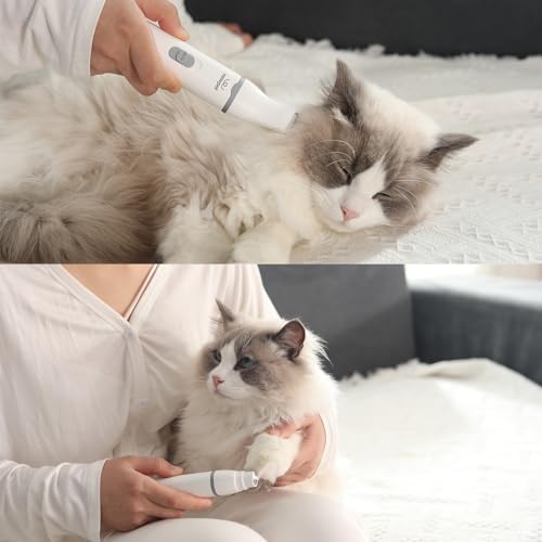 Maquininha Tosa Pet Aparador Recarregável Cachorro Gato, Cortador de cabelo elétrico 4 em 1 para ani