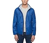 Tommy Hilfiger Men's Lightweight Active Water Resistant Hooded Rain Jacket, Nautical Blue, XXX-Large