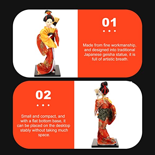 PRETYZOOM Asian Gifts Home Decor Japanese Kimono Doll Traditional Geisha Doll Model Izakaya Kokeshi Doll Figurine Cuisine Restaurant Decoration (Color 1) Centerpiece Table Decorations
