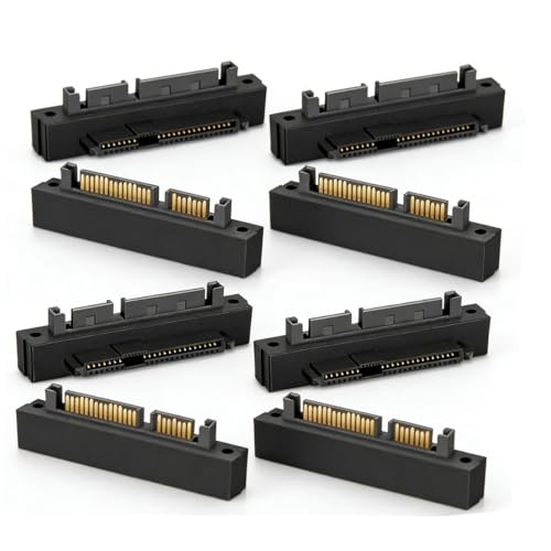 UCCKEYI 8pcs SFF-8482 Computer Cable Connectors SAS to SATA 22 pin HDD Raid Adapter US