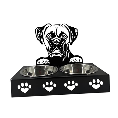 Benboo ダブルウォーターとフードボウル、かわいいペットフィーダーボウル、犬の料理、ステンレス鋼のキャットフード、子猫のためのウォーターボウル, D