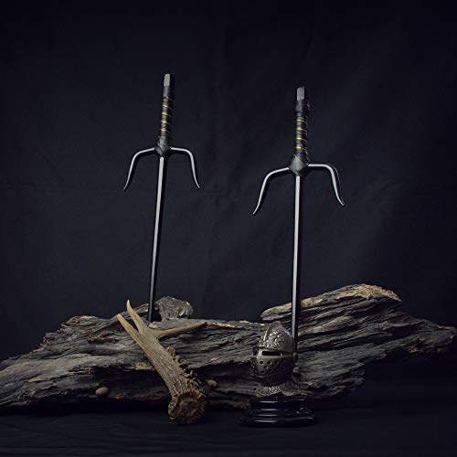 Superdo Octagon Metal Martial Arts Sai Multi Size?Black and Silver? (Black, 21