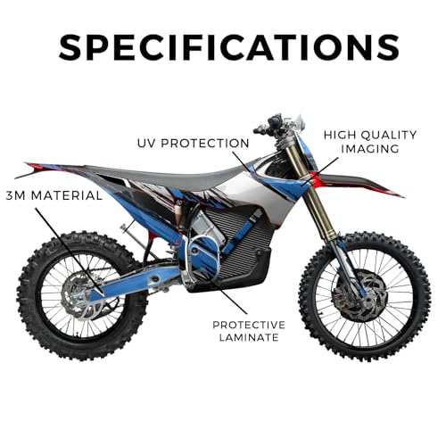 Image of Stark Varg MX 2023-2025 Graphics Kit Wrap - Grunge Stripe Blue - Varg MX Skin - Premium 3M Vinyl Protective Wrap Decal Cover - Easy to Apply | Crafted in The USA by MightySkins