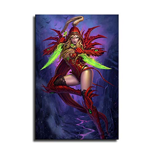 Valeera sanguinar Hearthstone Hero Portrait Leinwand Kunst Poster und Wandkunst Bild Druck Moderne Familie Schlafzimmer Dekor Poster