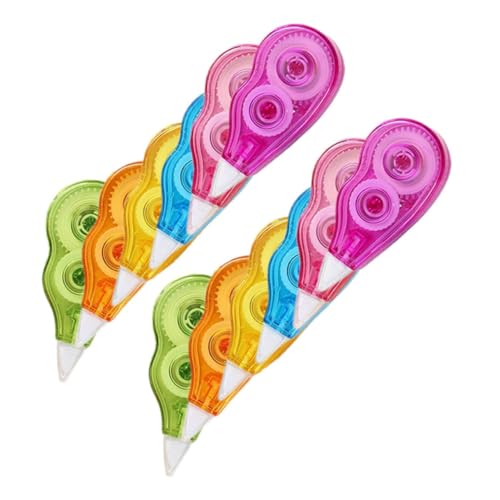 STOBAZA 12 piezas Cinta Correctora Portátil para Estudiantes Cinta de Escritura Adhesiva de Colores Candy Material Escolar para Corrección Rápida y Precisa Color Aleatorio Color Aleatorio