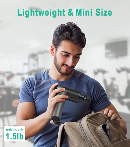 Image of Medcursor Womikol Massage Gun Deep Tissue Percussion Muscle Mini Massager For Pain Relief, Handheld Electric Body Massager Sports Portable Super Quiet Brushless Motor, Grey