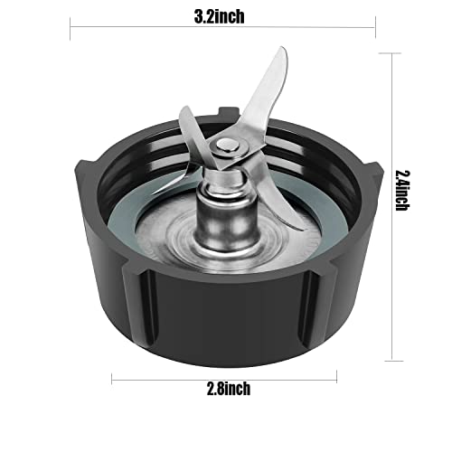 Replacement Parts Compatible With Osterizer Oster Blender Blades Assembly With 4961 Blender 4-Point Fusion Blade & 4902 Jar Bottom Cap And 3 Pcs Rubber Gasket #TOP1