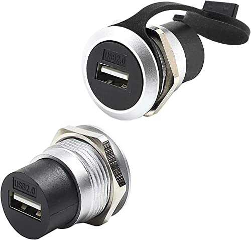 PENGLIN 2PCS USB 2.0 Panel Mount Connector, USB Pass Through Coupler
