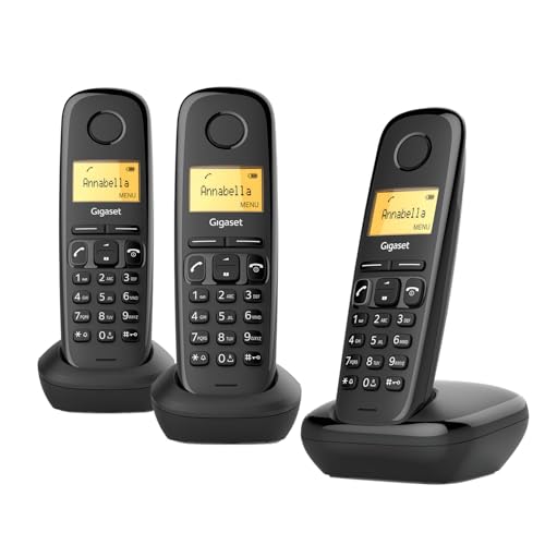 Gigaset A170 Trio Teléfono Inalámbrico Negro
