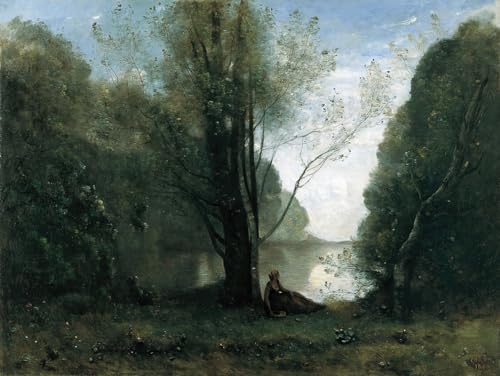 Solitude. Recollection of Vigen Limousin (1866) Poster Print by Jean-Baptiste-Camille Corot (18 x 24)