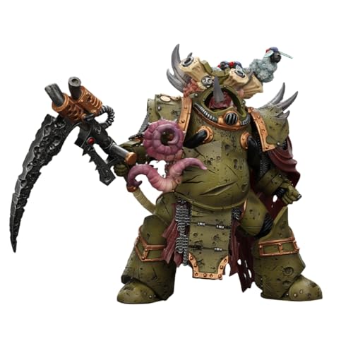 JOYTOY Warhammer 40,000 1/18 Action Figure Death Guard Deathshroud Terminator 2 with Manreaper and Plaguespurter Gauntlet Collection Model Birthday Gifts
