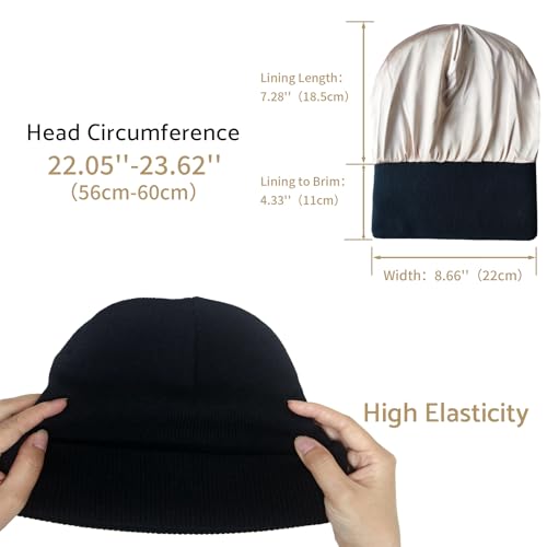 Image of Winter Beanie Acrylic Knit Cuffed Plain Hats Skull Cap Warm Beanies for Men Women