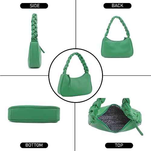 Image of Emperia Braided Top Handle Shoulder Bag For Women, Trendy Designer Small Hobo Tote Handbag