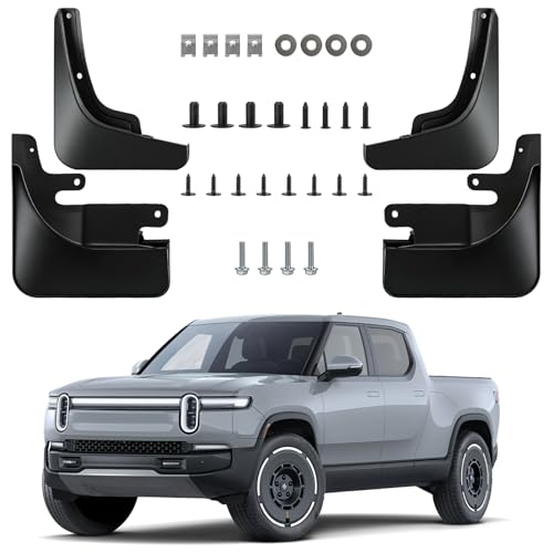 FormiPow Mud Flaps Splash Guards for 2022-2026 Rivian R1T, Durable ...