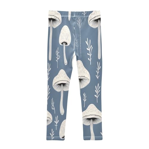 Bolaz Toddler Girls Leggings Printed Yoga Pants Leggings White Mushroom for Kids2