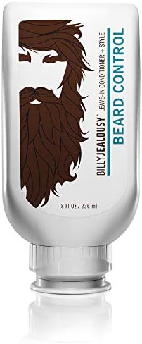 Billy Jealousy USA Beard Control Leave In Beard Conditioner for Men with Aloe Leaf Juice and Jojoba Seed Oil, Softens Hair and Skin, Light Hold with Matte Finish, 8 Fl Oz