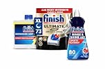 Finish Ultimate Plus Infinity Shine Dishwasher Tablets bulk 73 Dishwasher Tabs + Dishwasher Machine Cleaner Lemon 250ml + Dishwasher Rinse & Shine Aid 400ml, For Drier Glasses and Spot Prevention
