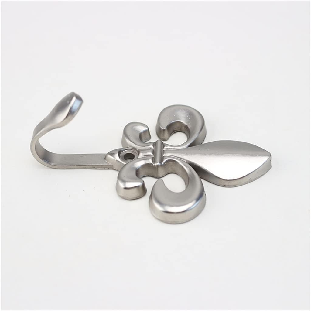 2pcs Home Kitchen Hook Wall Key Holder Mount Metal Hook(Black)