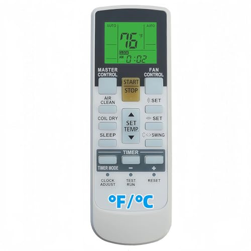 Télécommande de rechange pour climatiseur Fujitsu avec écran LCD clair