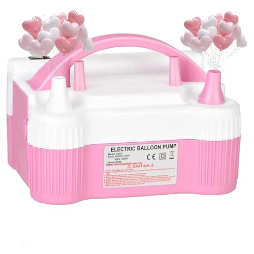Teenza Bomba de Globo - Bomba de Globo eléctrica con Doble Boquilla (ac220-240v 600w) - inflador portátil de Globo para Decorar el cumpleaños de la Boda de la Fiesta
