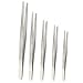 TeckMed Set of 5 Thumb Tweezer Mulipurpose Forceps 5-12in. Blunt Serrated Tips Stainless Steel