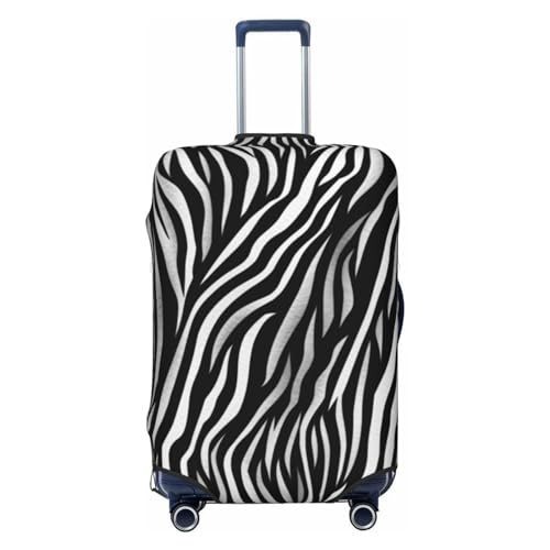 Zebra Print Luggage Cover Dustproof Suitcase Cover Elastic Washable Travel Luggage Protector Suitcase Protector Stretch Baggage Protector for 18-32 Inch Luggage Medium