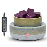 Wax Melt Warmer, Ceramic Candle Melter Melting Wax 3-in-1 Oil Burner Electric Fits Yankee Large Jar, Scented Candle Holder for Home Decor Gifts for Mom Grandma Women Girls