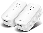 TP-Link AV2000 Adaptateur de ligne électrique (TL-PA9020P KIT) – 2 Ports Gigabit, Passthrough, Ethernet Over Power, Plug & Play, Filtre de bruit, Idéal pour les jeux