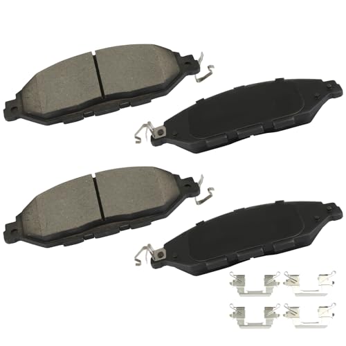 Image of cciyu D1649 Front Ceramic Disc Brake Pads Kit For INFINITI JX35 2013,For INFINITI QX60 2014-2019,For Nissan Murano 2015-2020,For Nissan Pathfinder 2013-2019