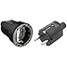 Silver Electronics 9231 Clavija Hembra, Negro + 9230 Clavija Macho, Negro