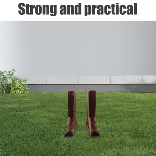 Soporte divisor de ambientes de madera contra caídas de cercas con base resistente de valla 4