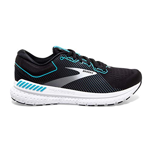 Brooks Brooks Womens Transcend 7 Running Shoe - Black/Ebony/Blue Bird - B - 9.5