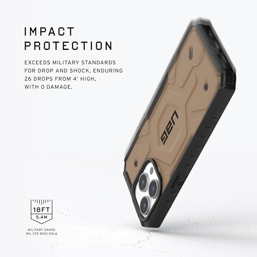 Image of URBAN ARMOR GEAR UAG [Updated Ver] Compatible with iPhone 15 Pro Max Case 6.7 inch Pathfinder Dark Earth Built-in Magnet Compatible with MagSafe Charging Rugged Military Grade Dropproof Protective Cover