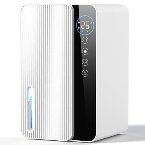 Deumidificatore Case Muffa 1.8L, Deumidificatore Portatile 7 Colori LED con...