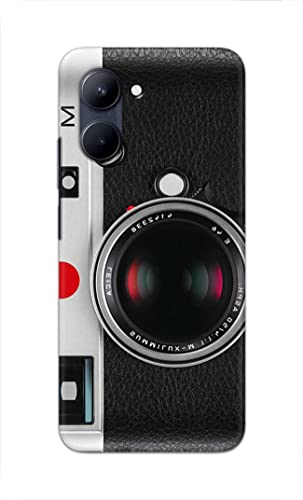 Image of Printed Hard Back Cover Case for Realme C33 Back Cover (Vintage Camera) -702