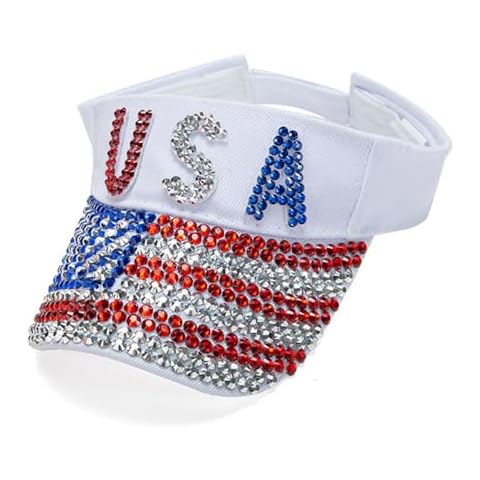 Gamusi USA Flag Rhinestone Baseball Cap Cover