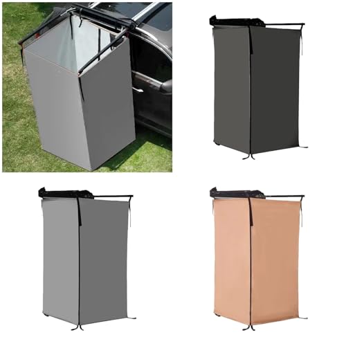 Carpa de ducha portátil lateral para vehículo, diseño de privacidad de tela para actividades al aire libre y camping miniatura 2