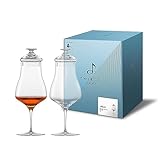 Caractéristiques : verres Alloro Nosing avec couvercles pour whisky (2 pièces), hauteur : 210 mm, diamètre : 78 mm, contenu : env. 294 ml. Couleur : cristal. Texture : lisse. Lavable à la main ou au lave-vaisselle.