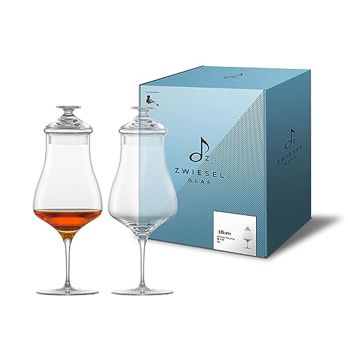 Zwiesel Glas Whisky Nosing Glas Alloro, in Handarbeit mundgeblasene Whiskygläser mit Deckel, ästhetische Tritan®-Kristallgläser für Whisky (Art.-Nr. 122090)