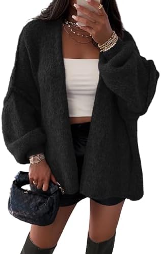 ATHMILE Womens Fall Oversized Cardigan Sweaters Long Lantern Slee...